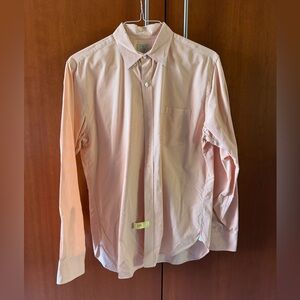 J. Crew Men's Button Down Shirt in Orange Gingham Check size M